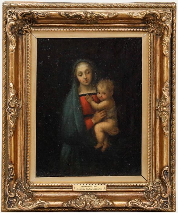 After Raphael - Framed 19th Century Oil, Madonna del Granduca