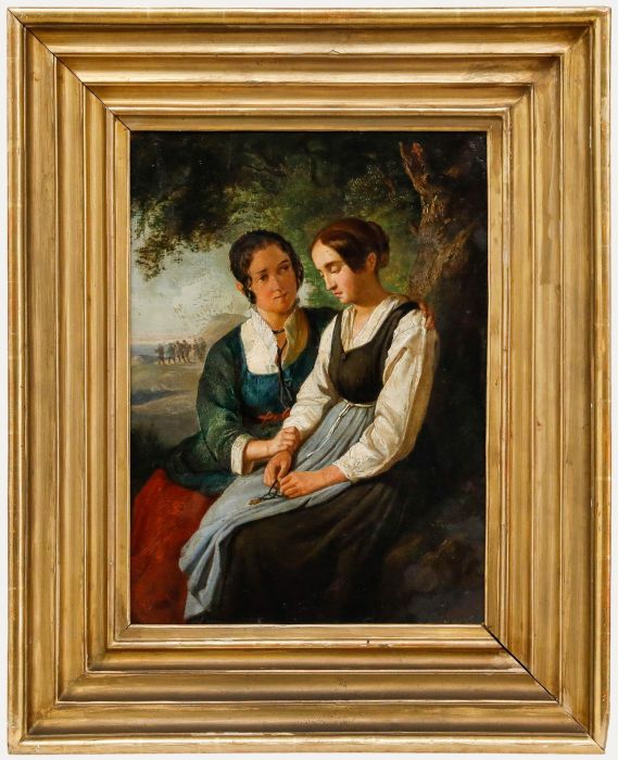 Carlo Felice Biscarra (1823-1894) - Late 19th Century Oil,  Absence of Love