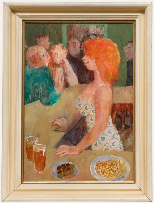 Richard Sorrell (b.1948) - Framed 20th Century Oil, Barmaid