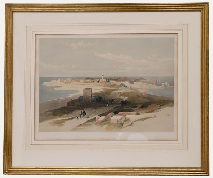 Louis Haghe after David Roberts - Lithograph, Tyre from the Isthmus