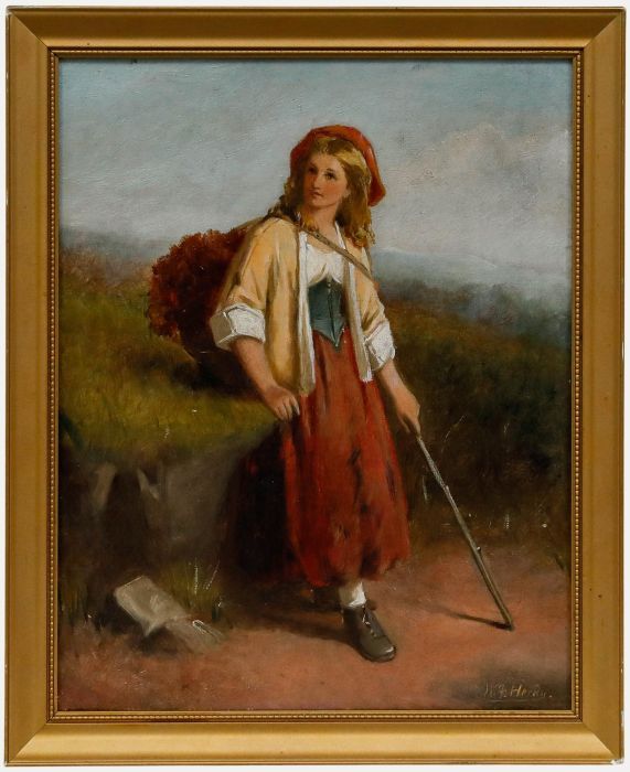 William F. Hardy (1877-1933) - Framed Late 19th Century Oil, Country Girl