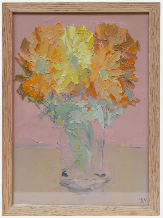 Bernard Myers (1925-2007) - Contemporary Oil, Flowers in a Glass Vase