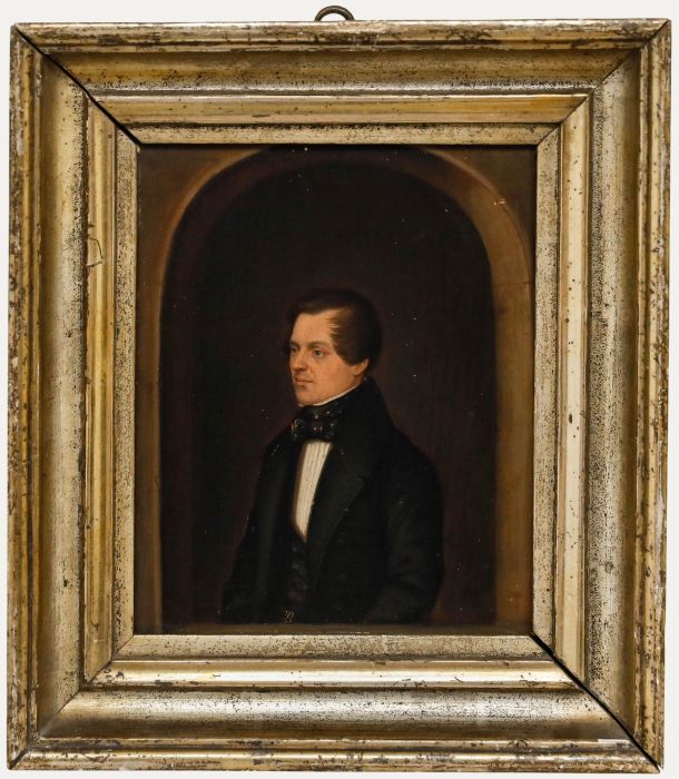 German School Mid 20th Century Oil - Portrait of Heinrich Schultze