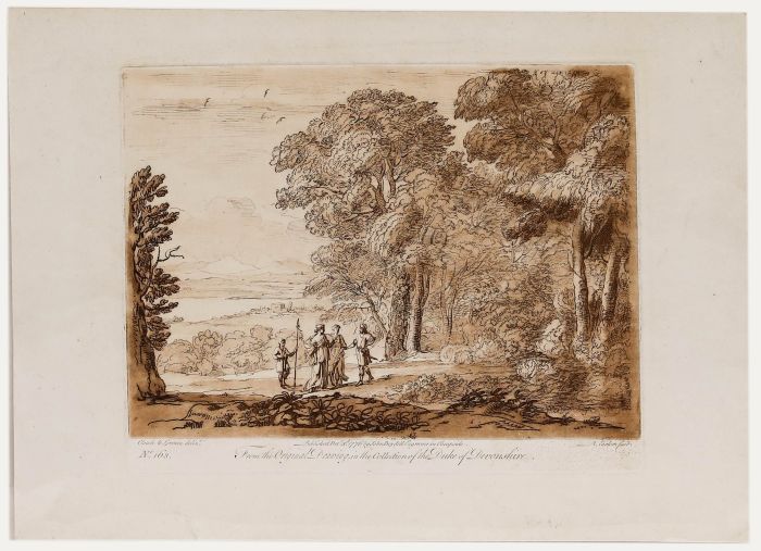 Richard Earlom after Claude Lorrain - 1774 Etching, Cephalus and Procris