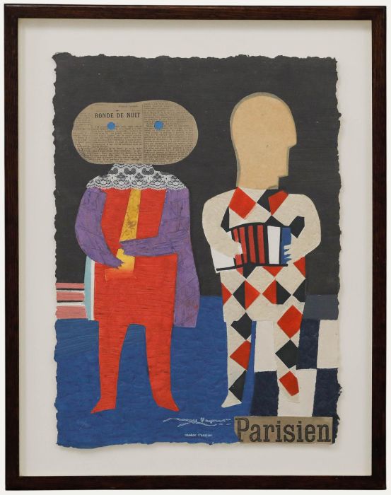 Max Papart - 20th Century Mixed Media, Ronde de Nuit Parisienne