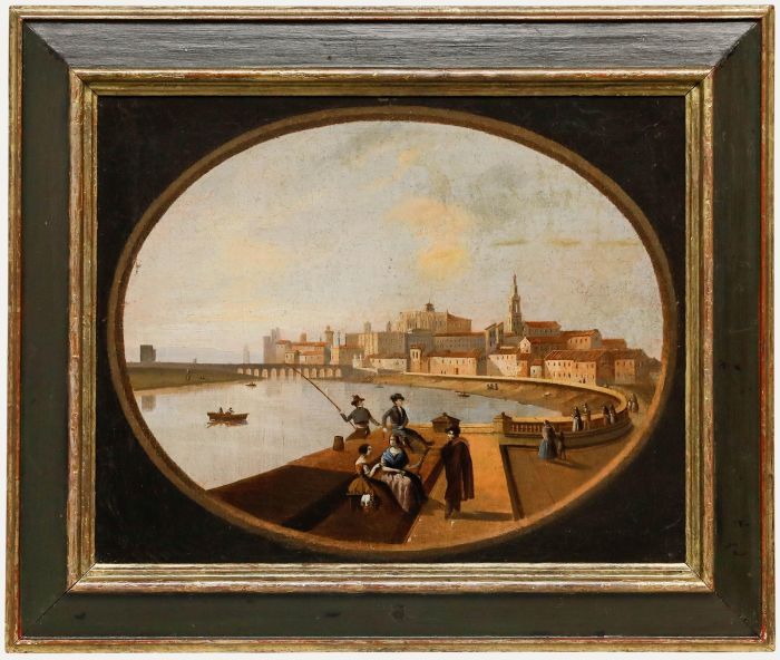 Fine 18th Century Oil - View of Córdoba, Spain