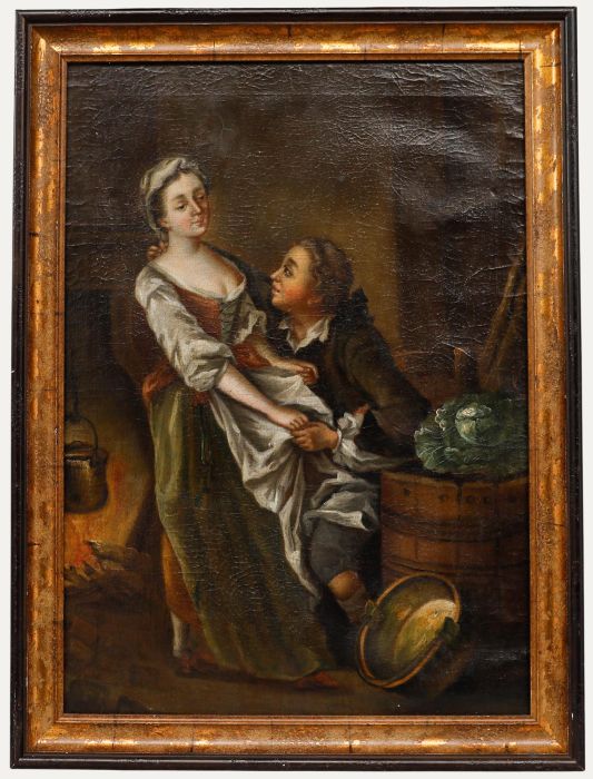 François Boucher - Early 19th Century Oil, La Belle Cuisinière