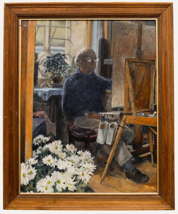 Roberts - Framed 20th Century Oil, The Artist in his Studio