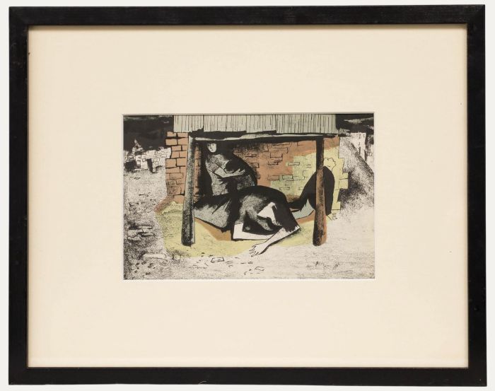 William Scott (1913-1989) - Framed Lithograph, Refuge from Soldiers