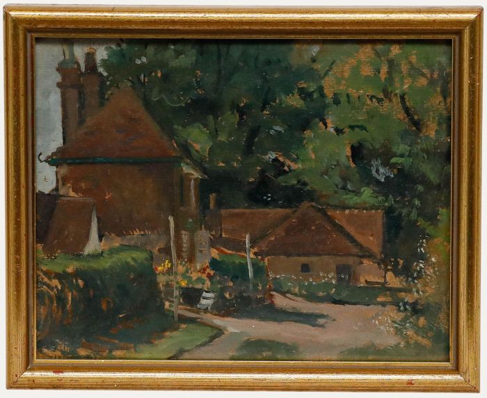 Mid 20th Century Oil - Country Cottages