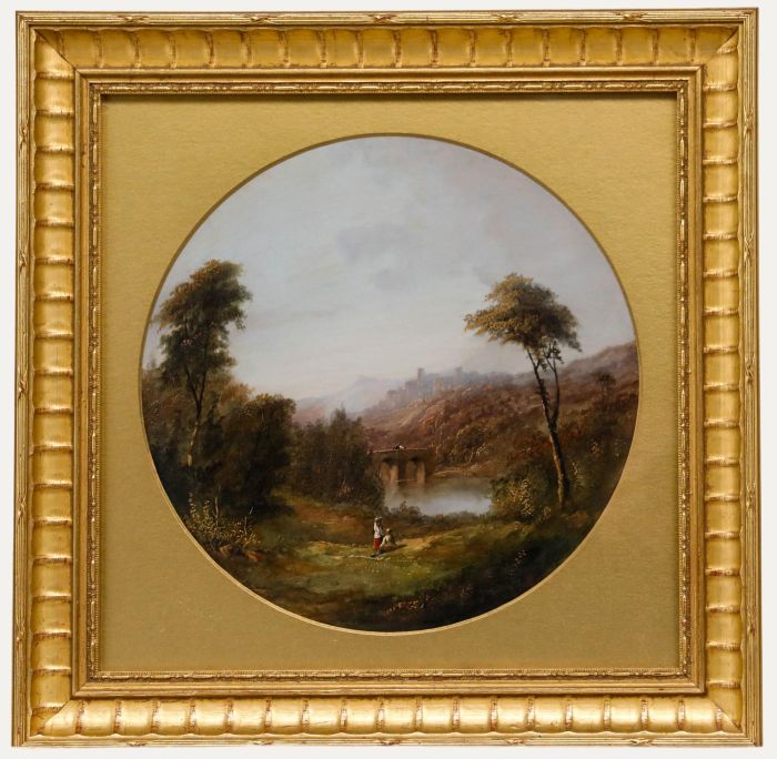 James Burrell Smith (1822-1897) - Framed Oil, Courting in the Countryside