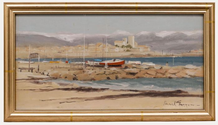Paul Gunn (b.1934) - Framed 20th Century Oil, Antibes in Winter