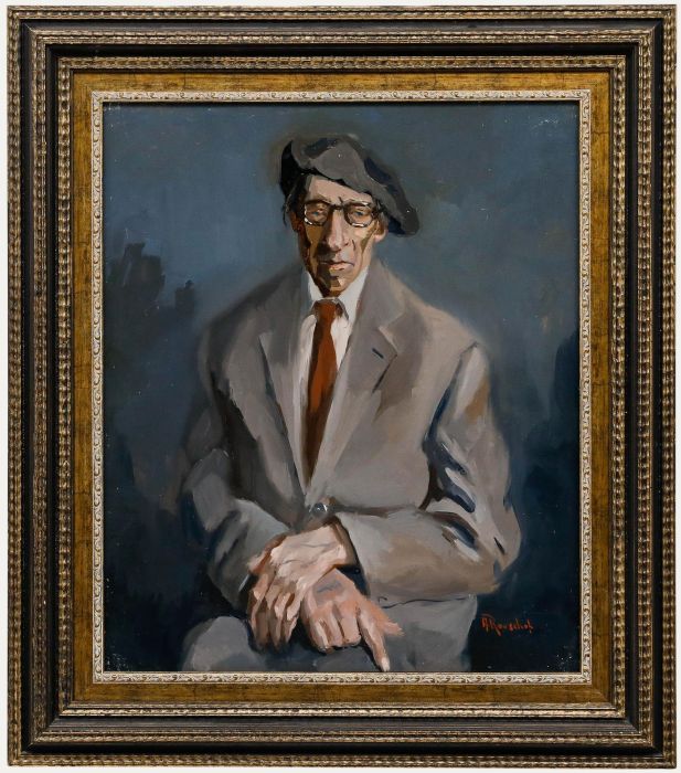 Anny Rouschop (b.1929) - 20th Century Oil, Dapper Gentleman