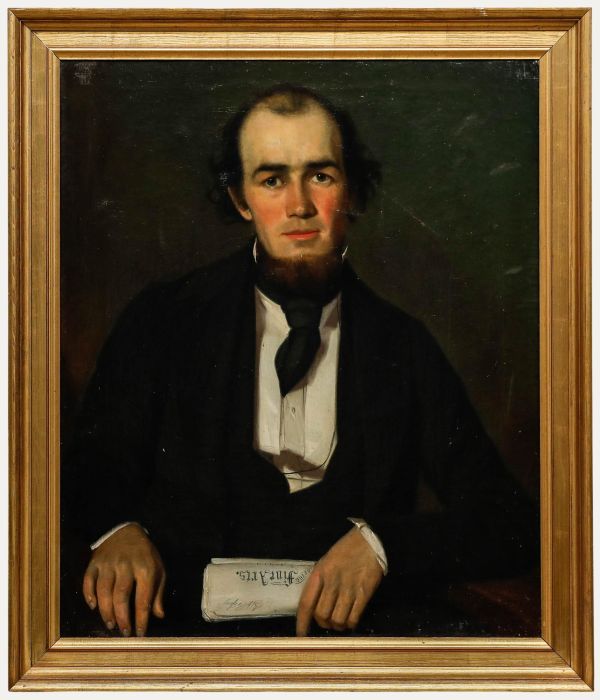 American School Mid 19th Century Oil - Portrait of Joel Henry Cooper