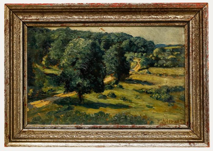 N. Herzog - Framed Early 20th Century Oil, Forest View