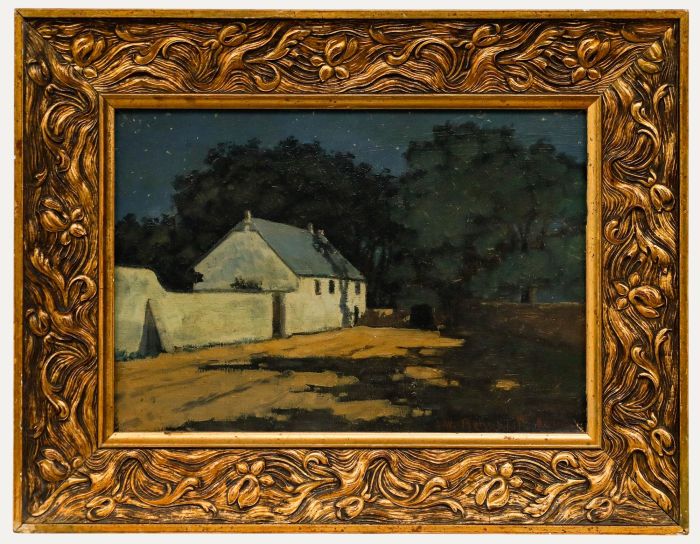 A.W. Behschnitt - circa. 1900 Oil, Under the Light of the Moon