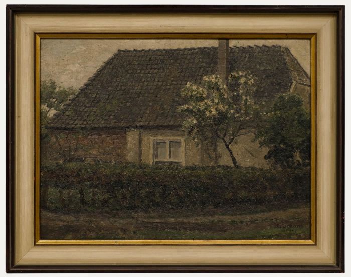 Jan Carbaat - Framed Early 20th Century Oil, The Corner Plot