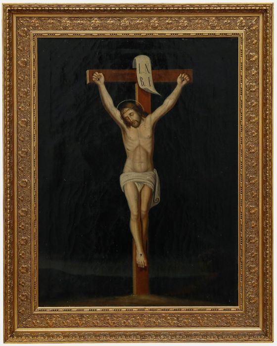 Fine 19th Century Oil - The Crucifixion
