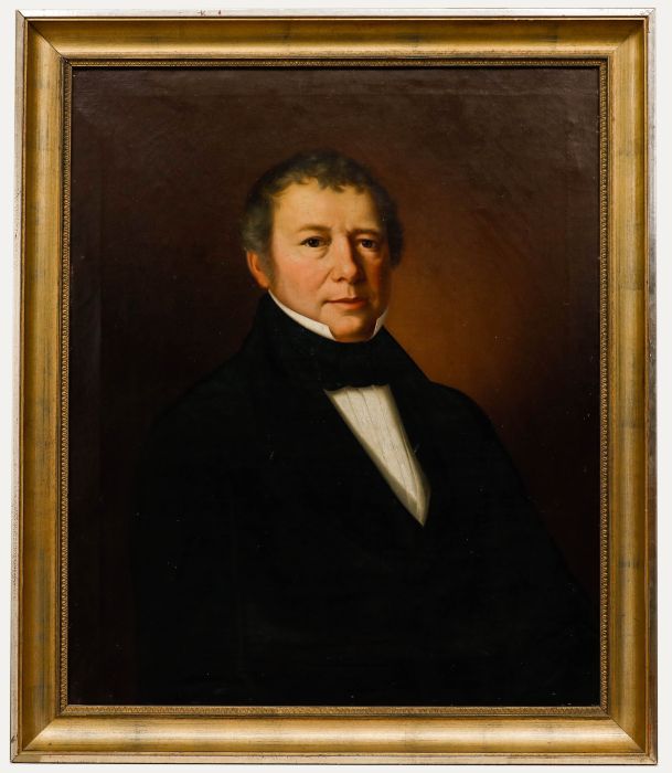 Biedermeier School 19th Century Oil - Portrait of Victor Adolf Schmedding