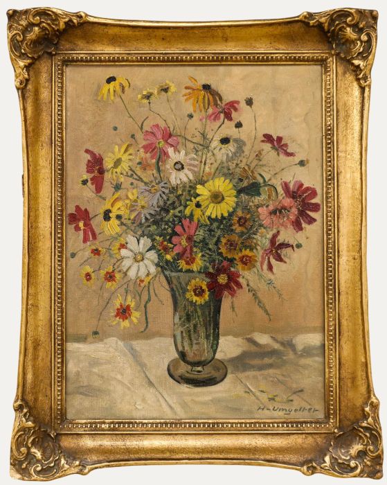 Hermann Ludwig Umgelter (1891-1962) - 20th Century Oil, Yellow, Pink, and Purple