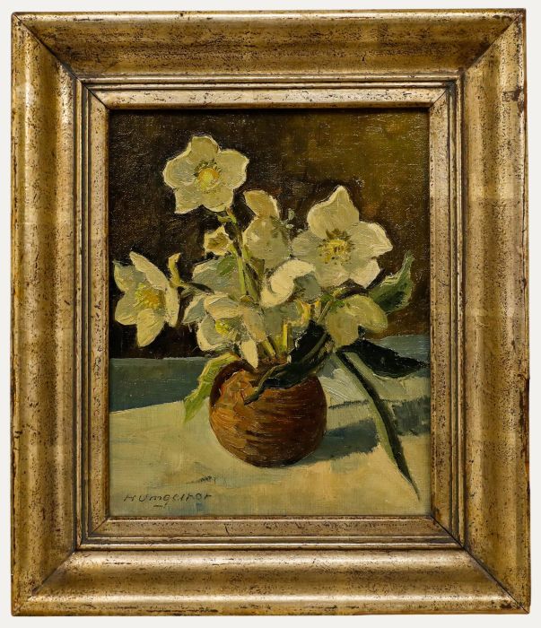Hermann Ludwig Umgelter (1891-1962) - Framed Oil, White Hellebore