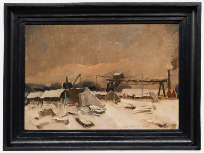 Albert Delaunois (1895-1936) - Framed Early 20th Century Oil, Winter Landscape