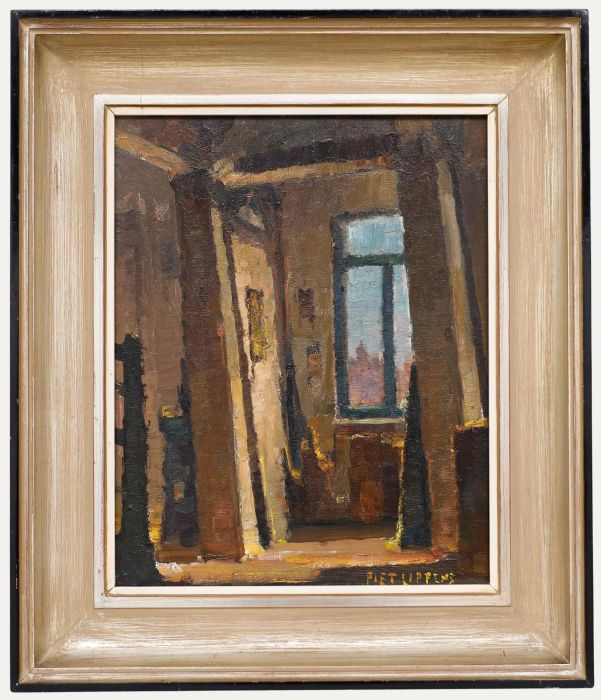 Piet Lippens - Impressionist 20th Century Oil, The Attic Room