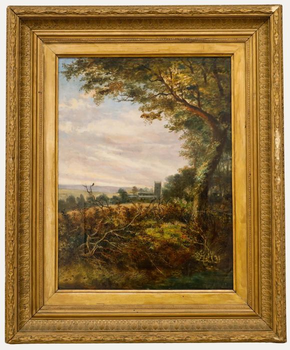 English School 19th Century Oil - England's Green and Pleasant Land