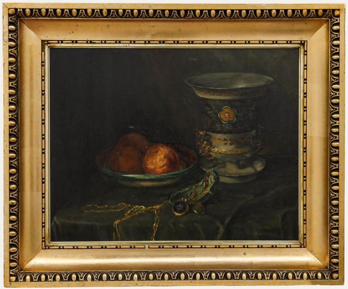L. von Ziethen - Early 20th Century Oil, The Old Vase