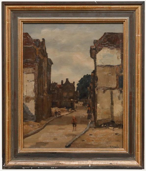 Bernardus Cornelis Noltee - Mid 20th Century Oil, Overcast Avenue