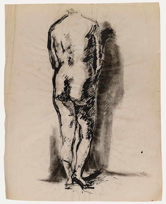Paul Hannaux - Mid 20th Century Pen and Ink Drawing, Nude Study