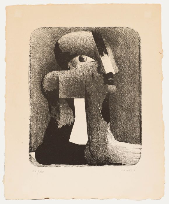 Horst Antes - Mid 20th Century Lithograph, Figure