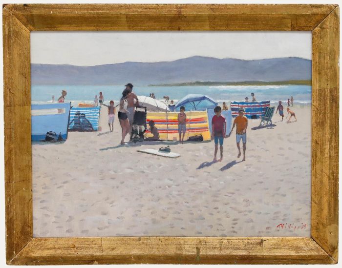Peter Z. Phillips - Framed Contemporary Oil, Sandbanks Beach