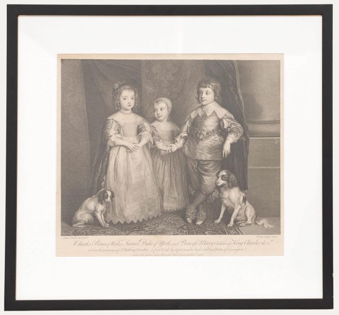 Robert Strange after Van Dyck - Engraving, The Children of King Charles I