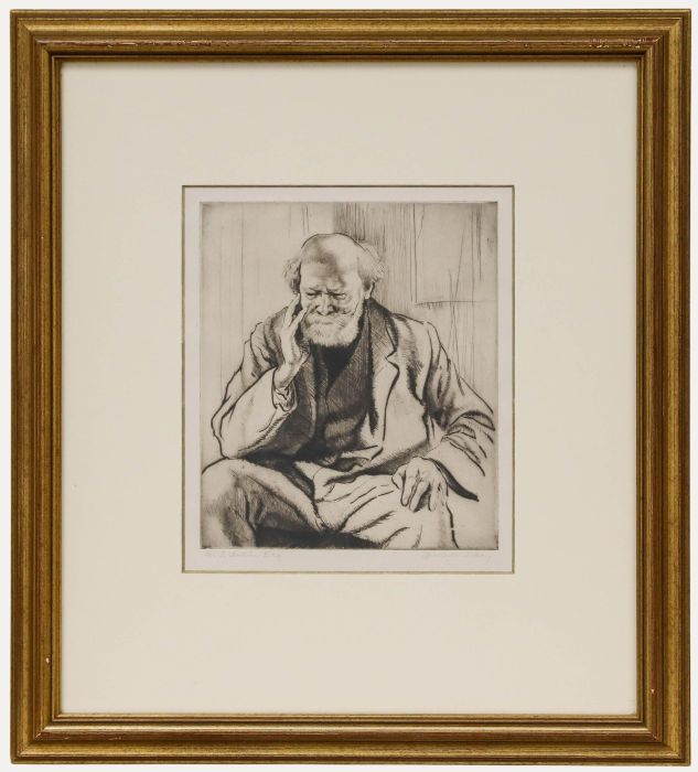 Doris Marion Stacey - Early 20th Century Etching, Portrait of W. S. Julian Esq.