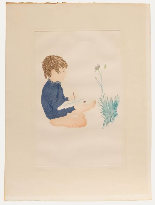 Patrick Procktor (1936-2003) - 20th Century Aquatint, Boy with Carnation