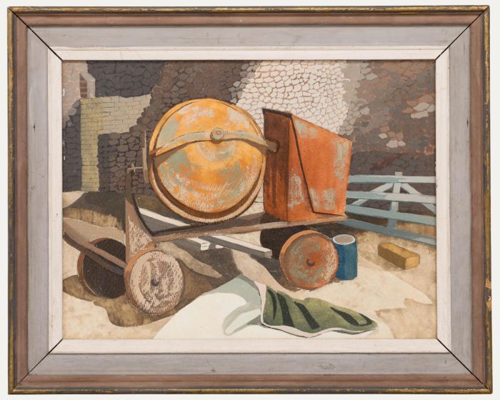 S. Gurney - Modern British Contemporary Oil, Cement Mixer