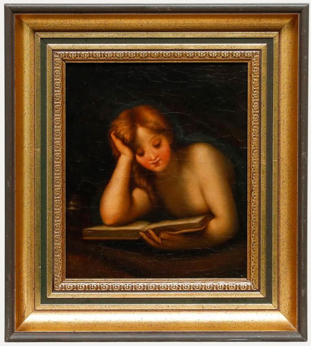 Antonio Allegri da Correggio - 19th Century Oil, Mary Magdalene Reading