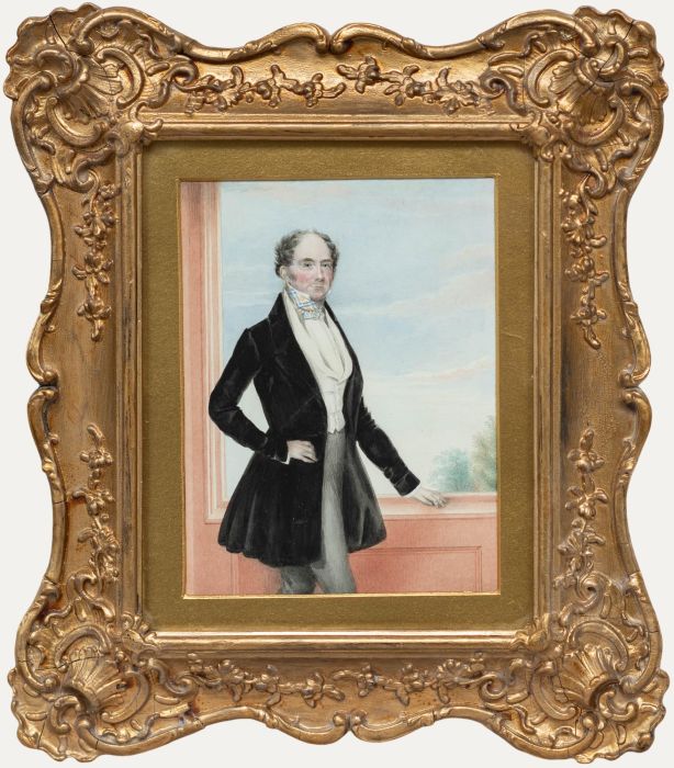 19th Century Watercolour - Gentleman in a Tailcoat
