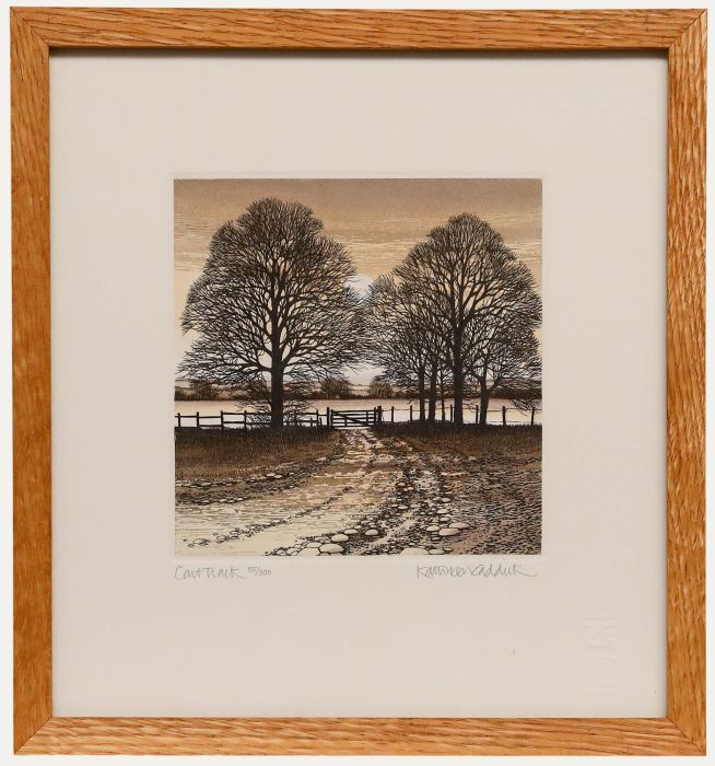 Kathleen Caddick - Framed Contemporary Etching, Cart Track