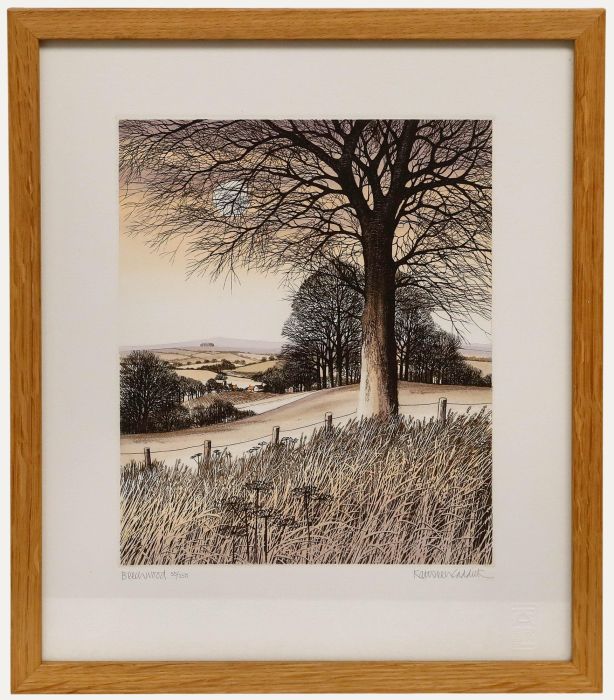 Kathleen Caddick - Framed Contemporary Etching, Beechwood