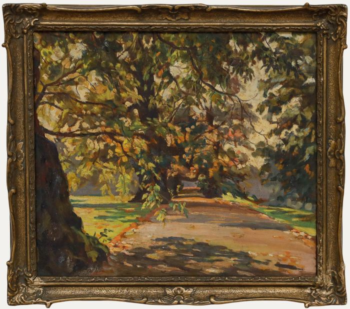 Monica Mclver - Framed Mid 20th Century Oil, Old Chestnut Trees