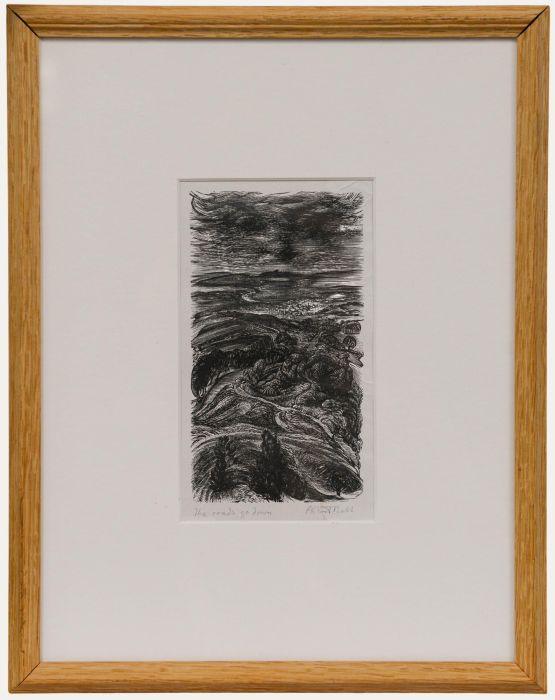 Robert Ball - 20th Century Wood Engraving, The Roads Go Down