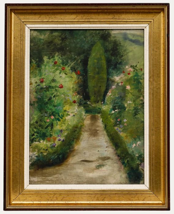 Harold Swanwick - Framed Early 20th Century Oil, The Garden Path