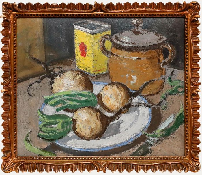 20th Century Oil - Still Life with Turnips