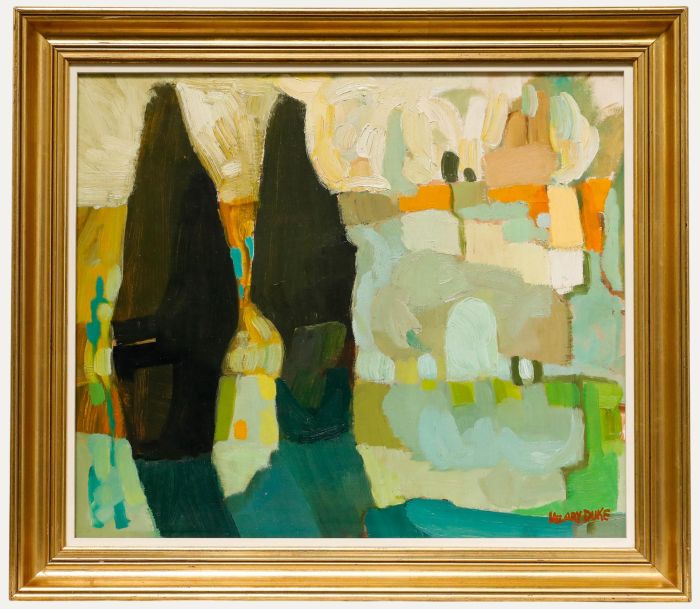 Hilary Duke - Framed Contemporary Oil, Casting Shadow