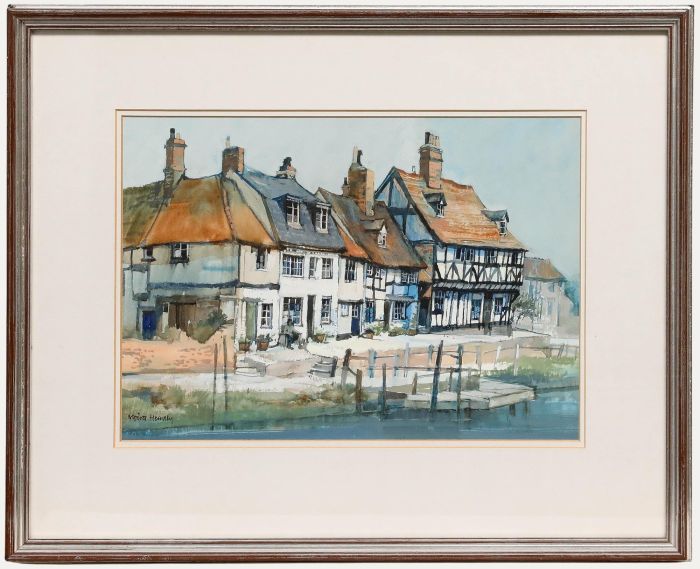 Moira Huntly - Framed 20th Century Gouache, Tewkesbury