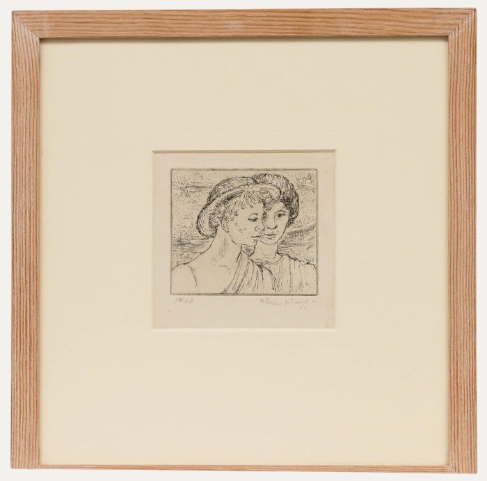 Anne Rees-Mogg - Framed Mid 20th Century Etching, Daphnis & Chloe