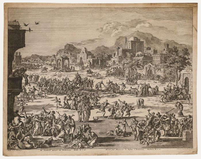 Johannes Luyken - 17th Century Engraving, Herod's Massacre at Bethlehem