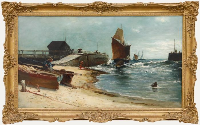 Edwin Ellis - Late 19th Century Oil, The Harbour Bar